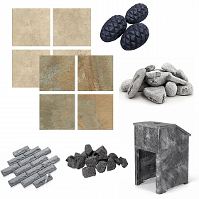 Камень, каменные облицовки, керамогранит