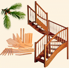 Комплектующие для лестниц  ЛИСТВЕННИЦА